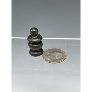Marble Onyx Stone BISHOP Chess Piece Game Hand Carved Miniature 1" Black‎